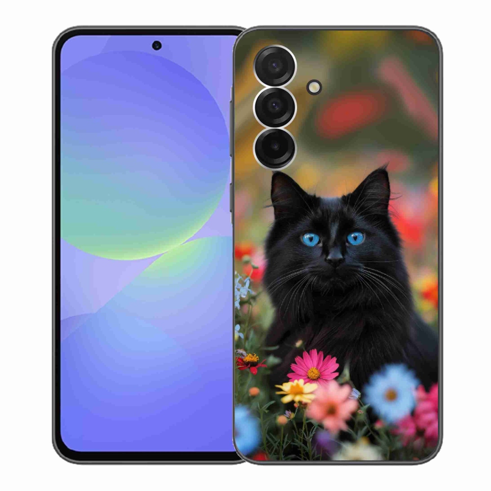 Gél védőhuzat mmCase Samsung Galaxy A36 5G - fekete cica 4