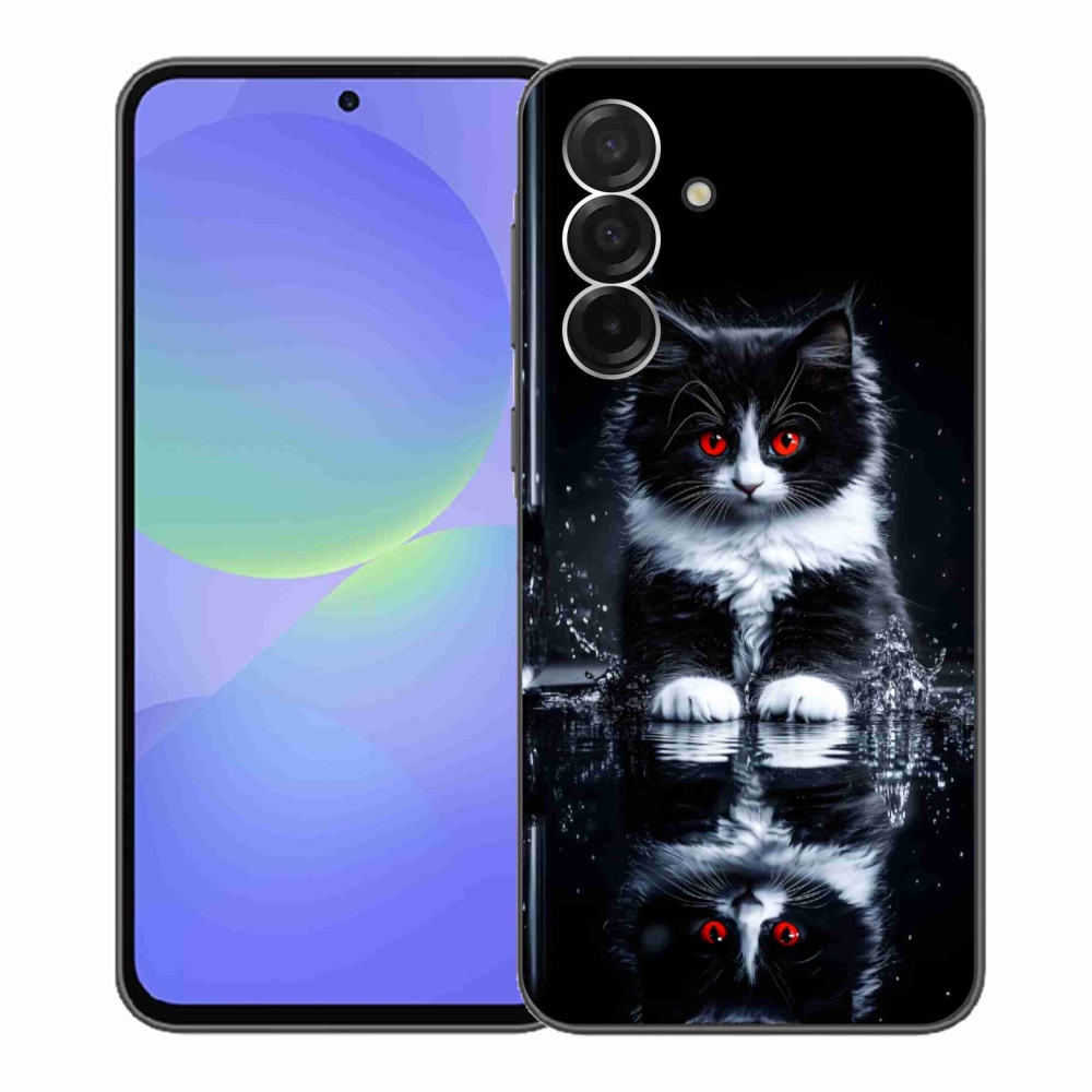 Zselés borítás mmCase Samsung Galaxy A36 5G - fekete-fehér cica