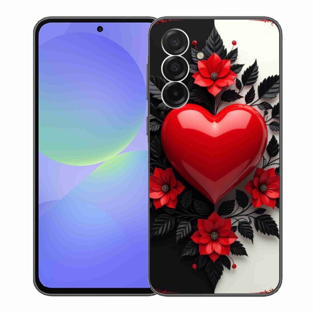 Gél védőhuzat mmCase Samsung Galaxy A36 5G - piros szív