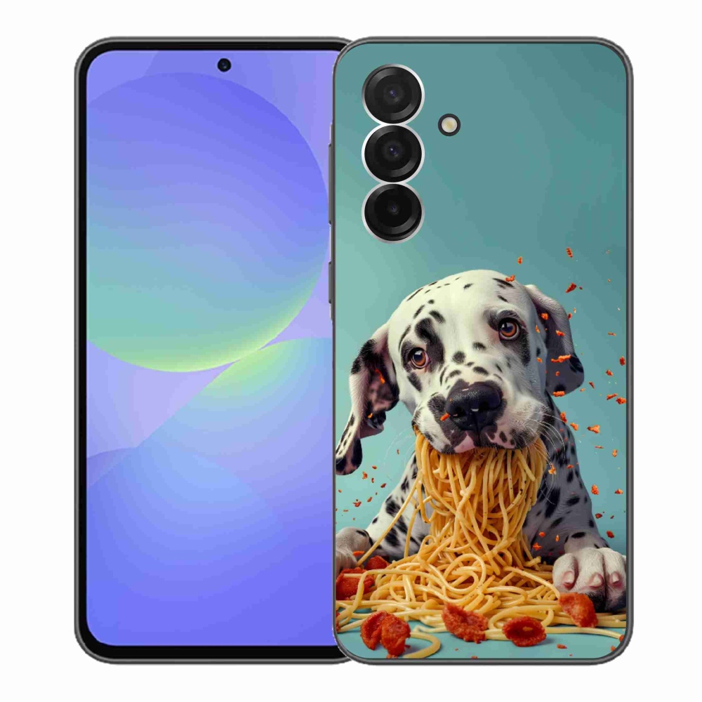 Zselés borítás mmCase Samsung Galaxy A36 5G - Dalmát és spagetti