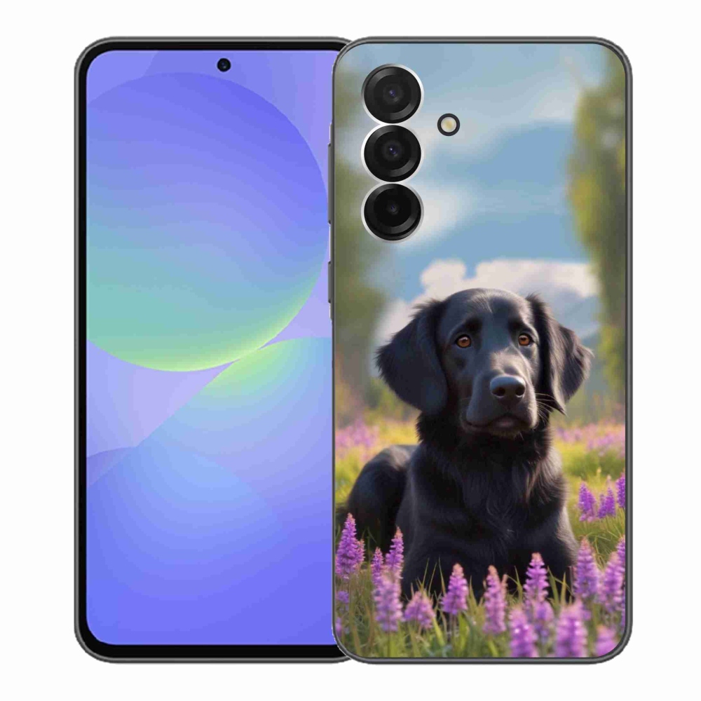 Zselés borítás mmCase Samsung Galaxy A36 5G - elegáns fekete retriever