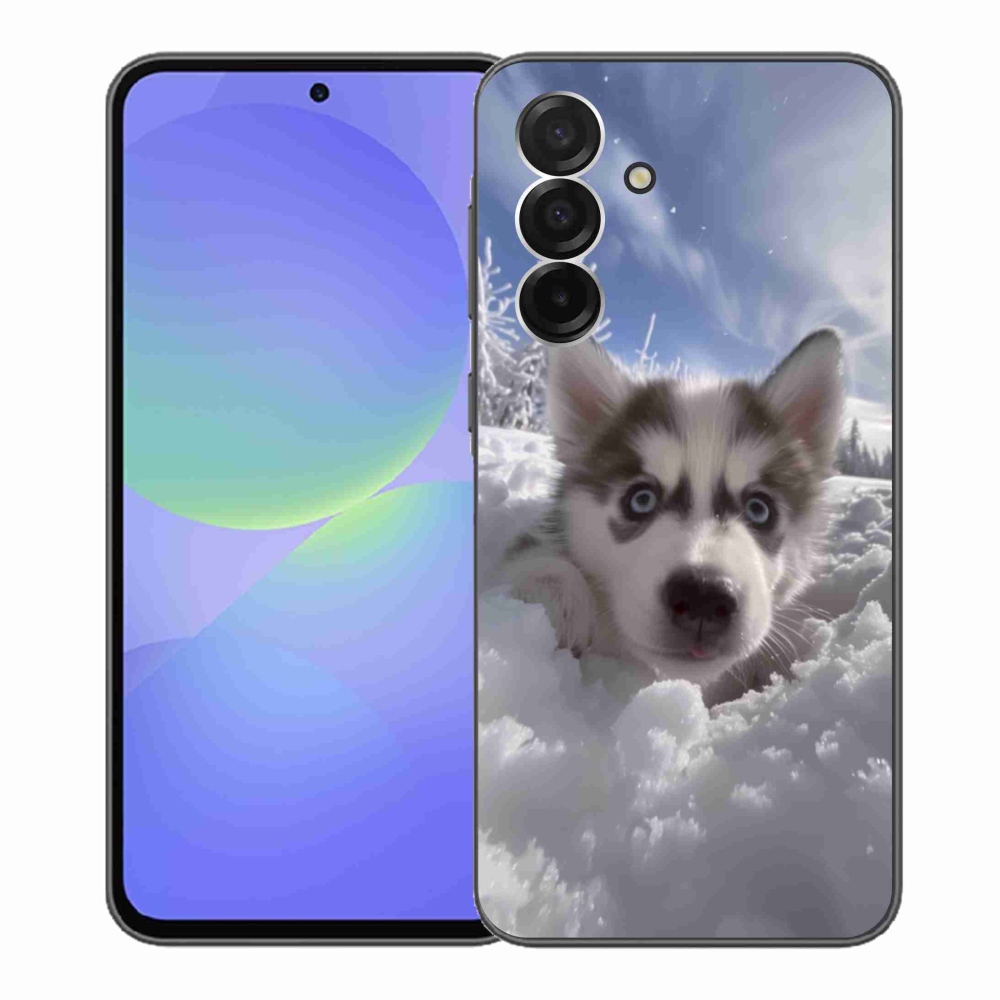Gél borítás mmCase Samsung Galaxy A36 5G - husky a hóban