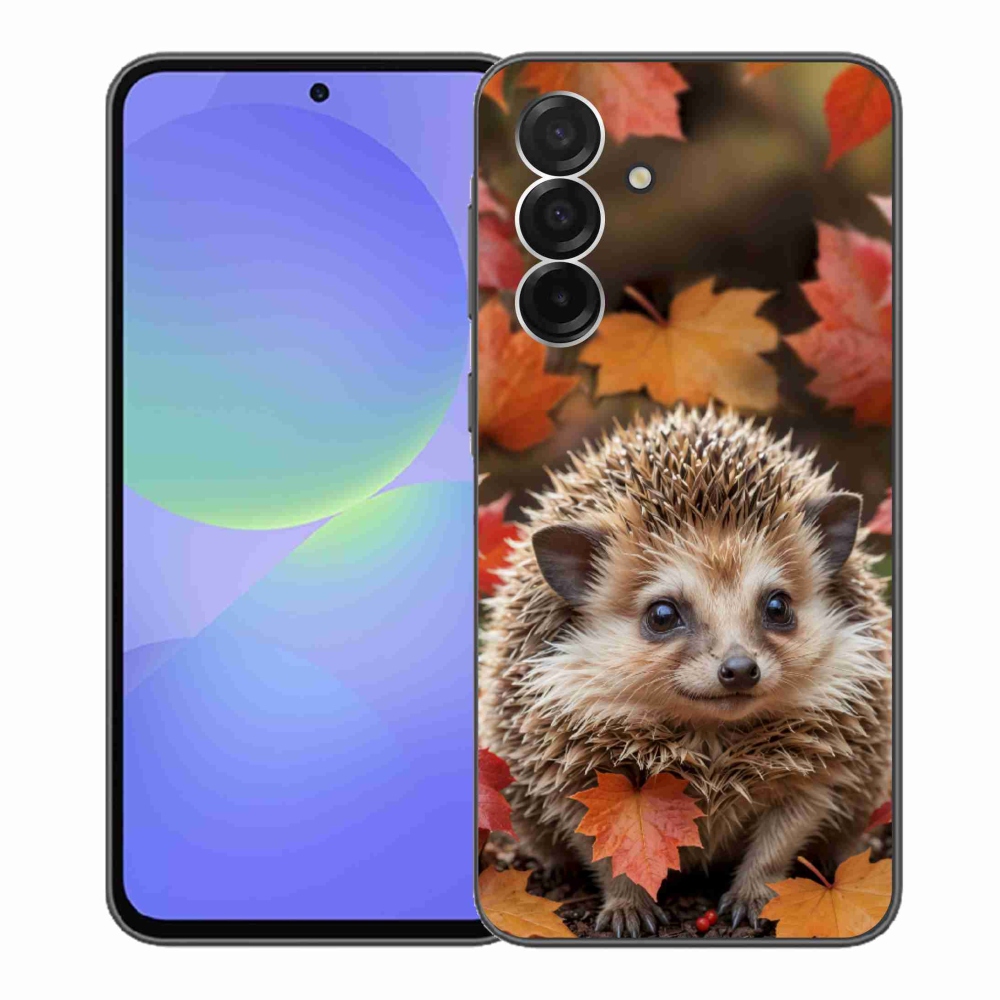 Zselés borító mmCase Samsung Galaxy A36 5G - sün a levelek között