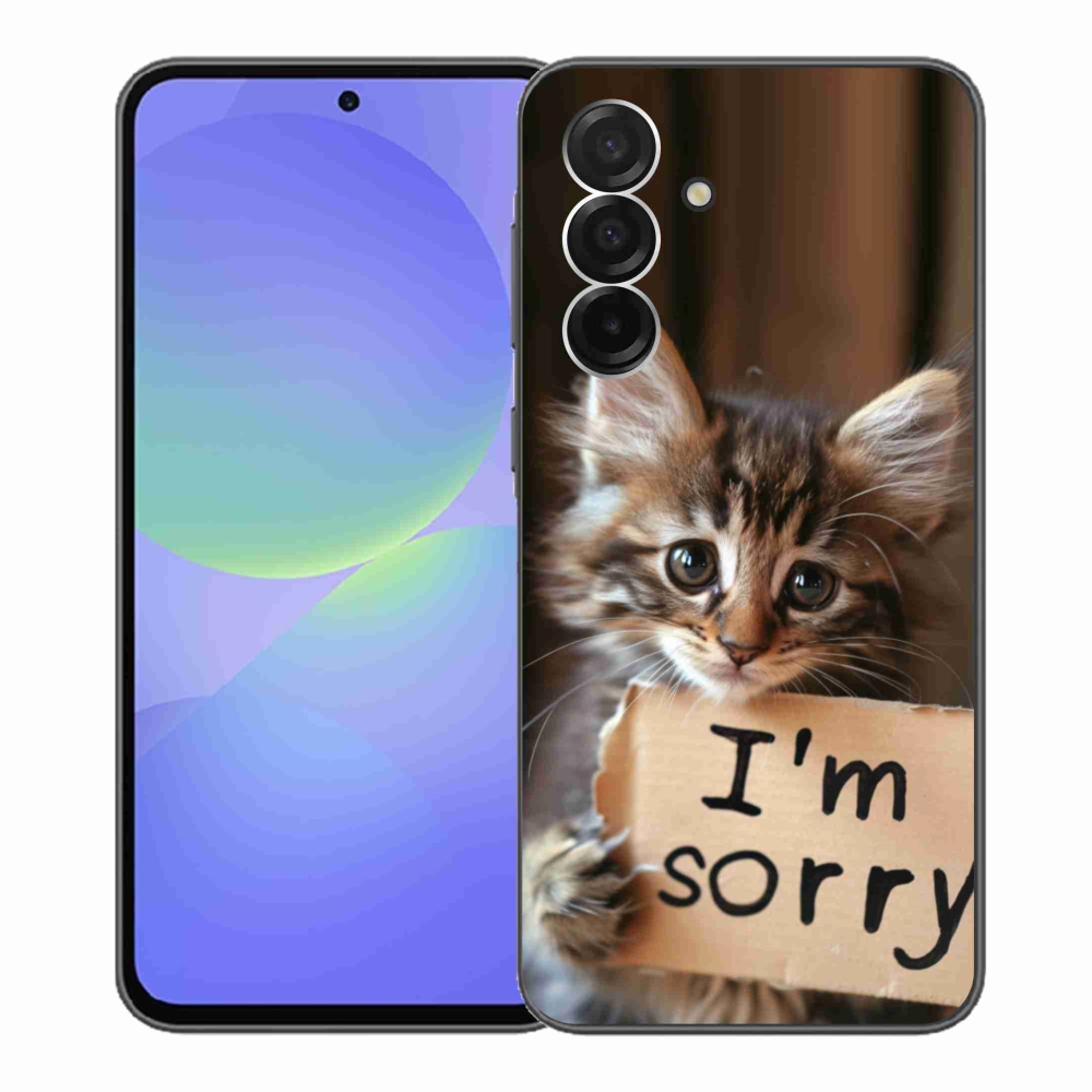 Zselés borítás mmCase Samsung Galaxy A36 5G - macska bocsánatkérés