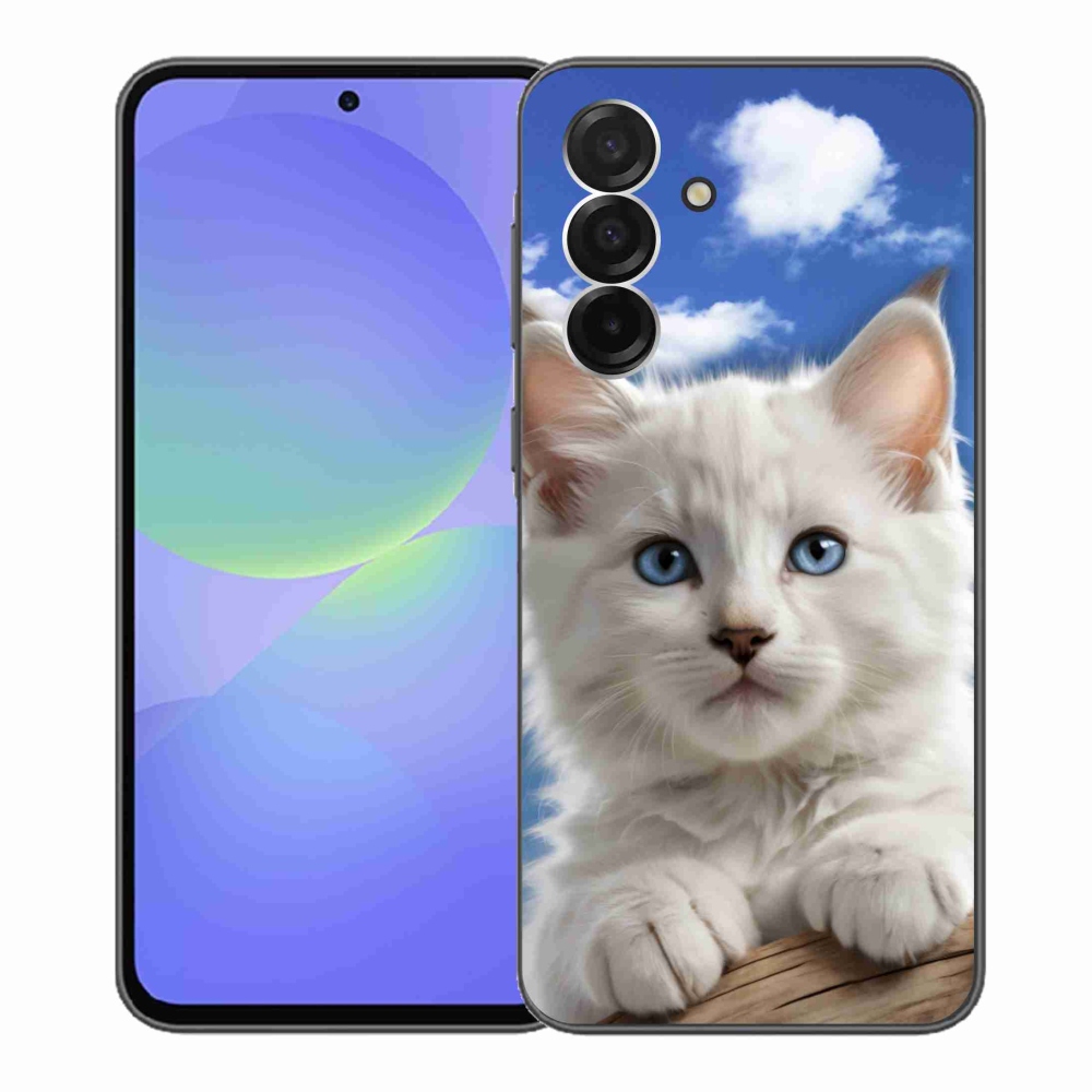 Gél borítás mmCase Samsung Galaxy A36 5G - cica és felhők