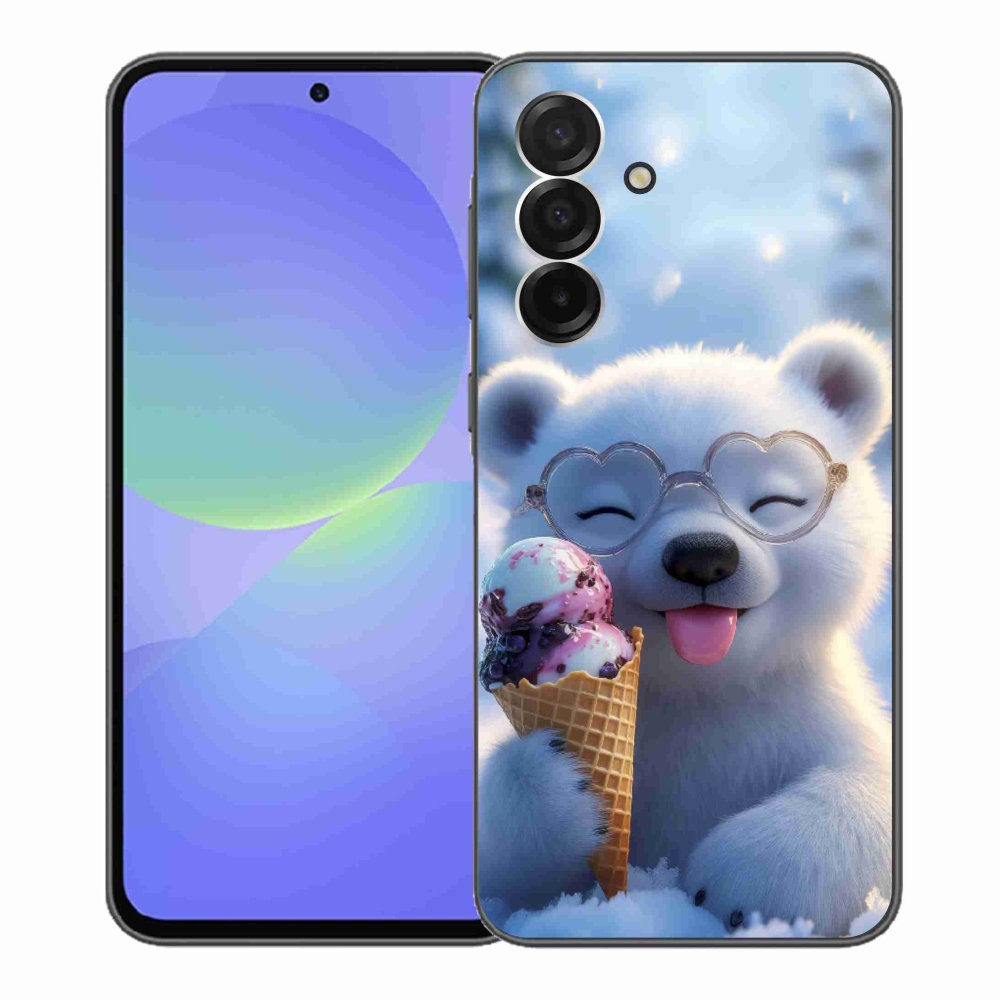 Gél borítás mmCase Samsung Galaxy A36 5G - mackó fagylalttal