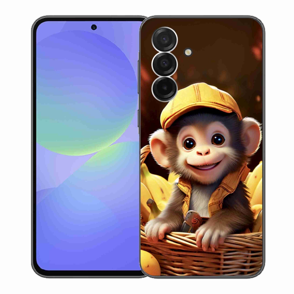 Zselés borítás mmCase Samsung Galaxy A36 5G - majom a kosárban