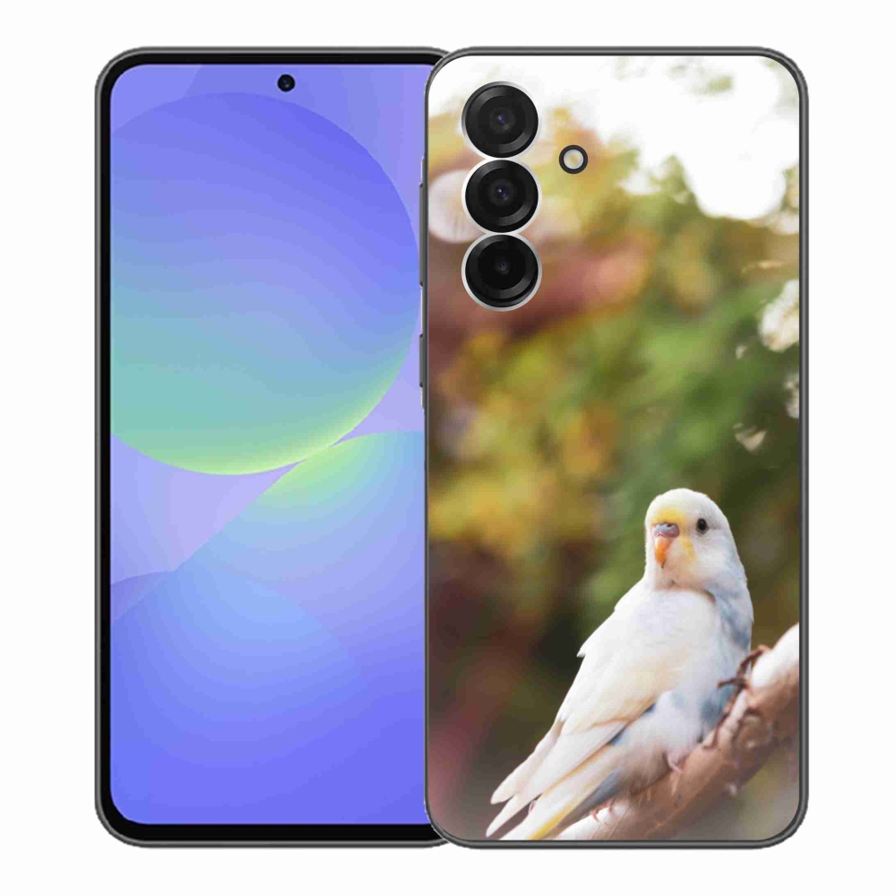 Zselés borítás mmCase Samsung Galaxy A36 5G - papagáj andulka fehér