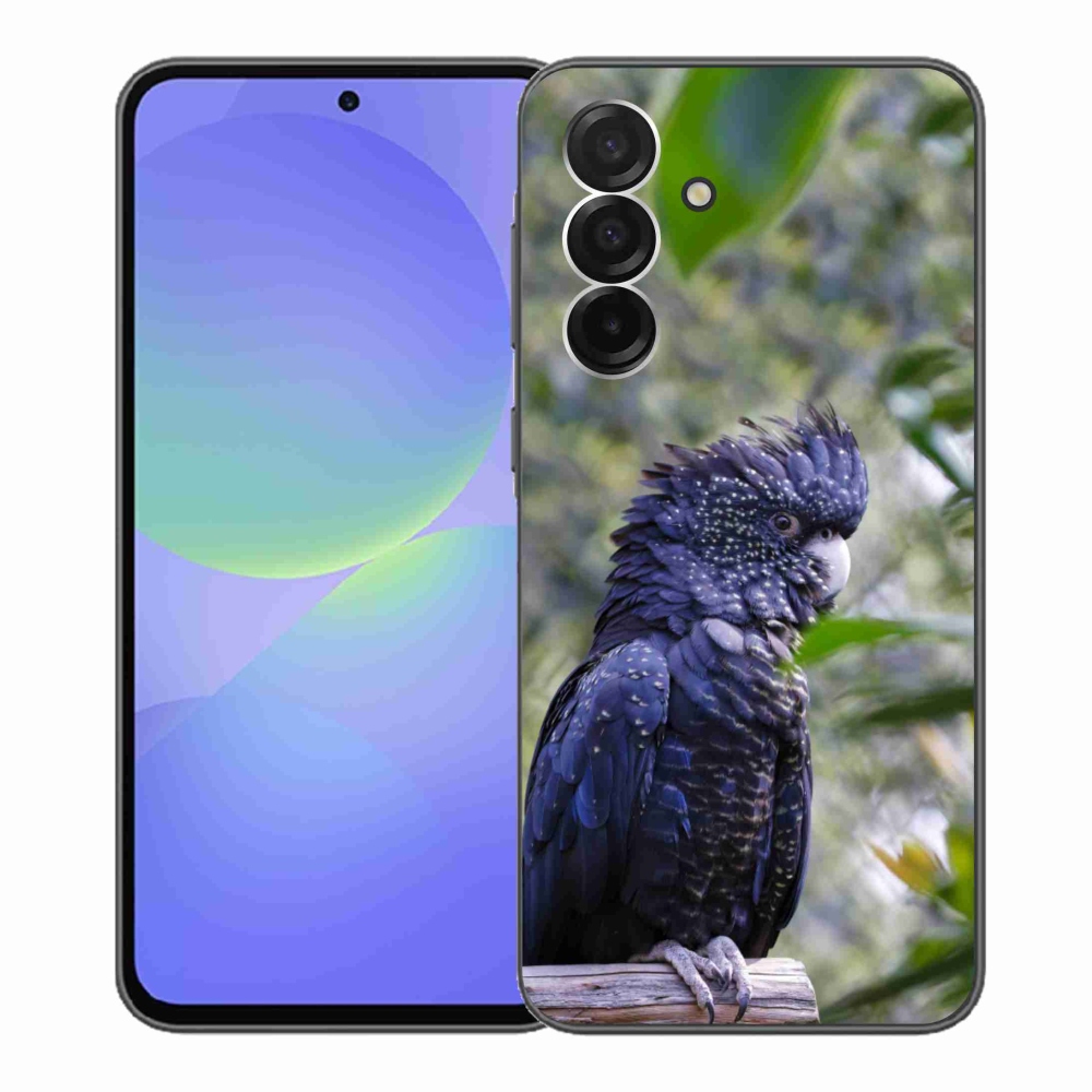 Zselés borítás mmCase Samsung Galaxy A36 5G - papagáj kakadu fekete