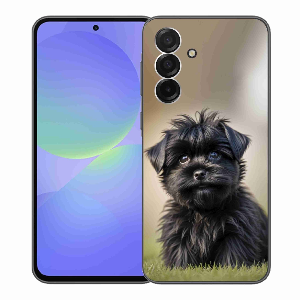 Gél védőhuzat mmCase Samsung Galaxy A36 5G - aranyos fekete kutya