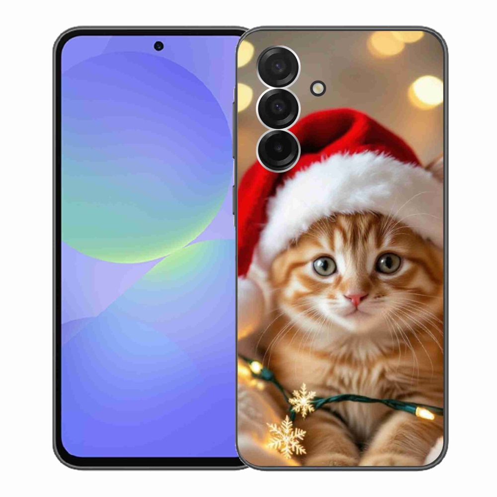 Gél borítás mmCase Samsung Galaxy A36 5G - Karácsonyi cica