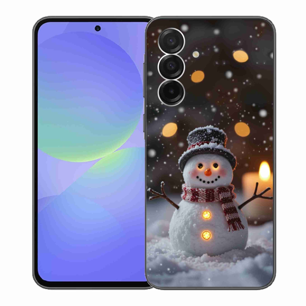 Gél védőhuzat mmCase Samsung Galaxy A36 5G - vidám hóemberhez