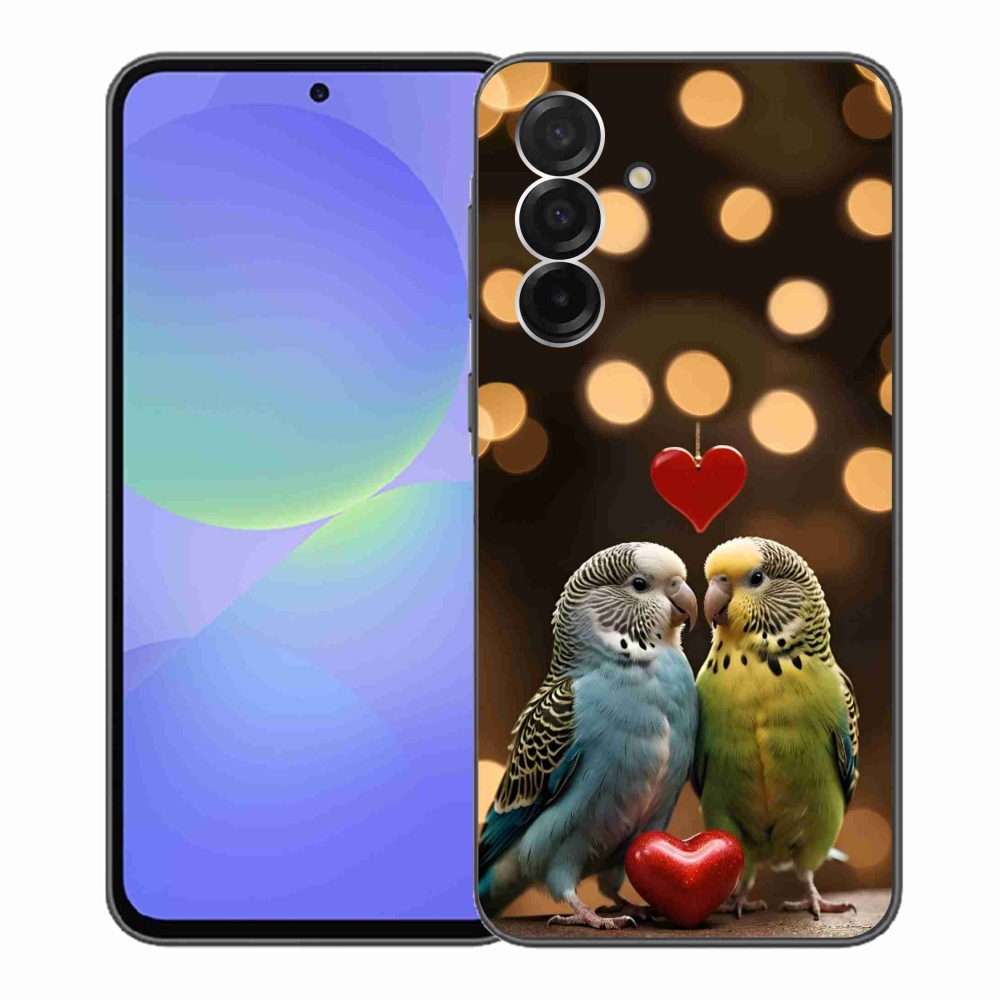 Gél borítás mmCase Samsung Galaxy A36 5G - szerelmes papagájok