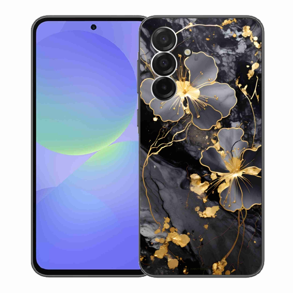 Gél borítás mmCase Samsung Galaxy A36 5G - arany virágok