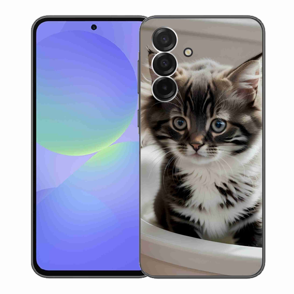 Gél borítás mmCase Samsung Galaxy A36 5G - kíváncsi cica