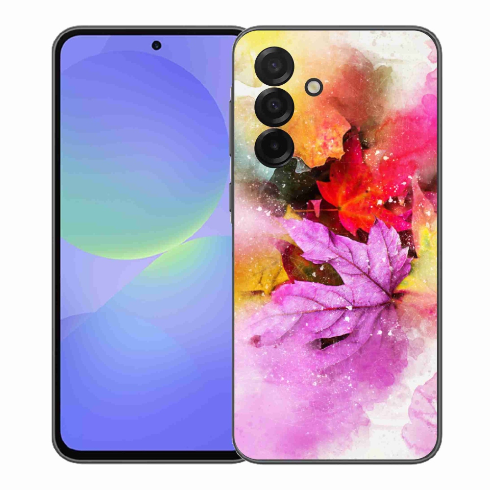 Gél borító mmCase Samsung Galaxy A37 5G - színes levelek - Samsung Galaxy A37 5G számára