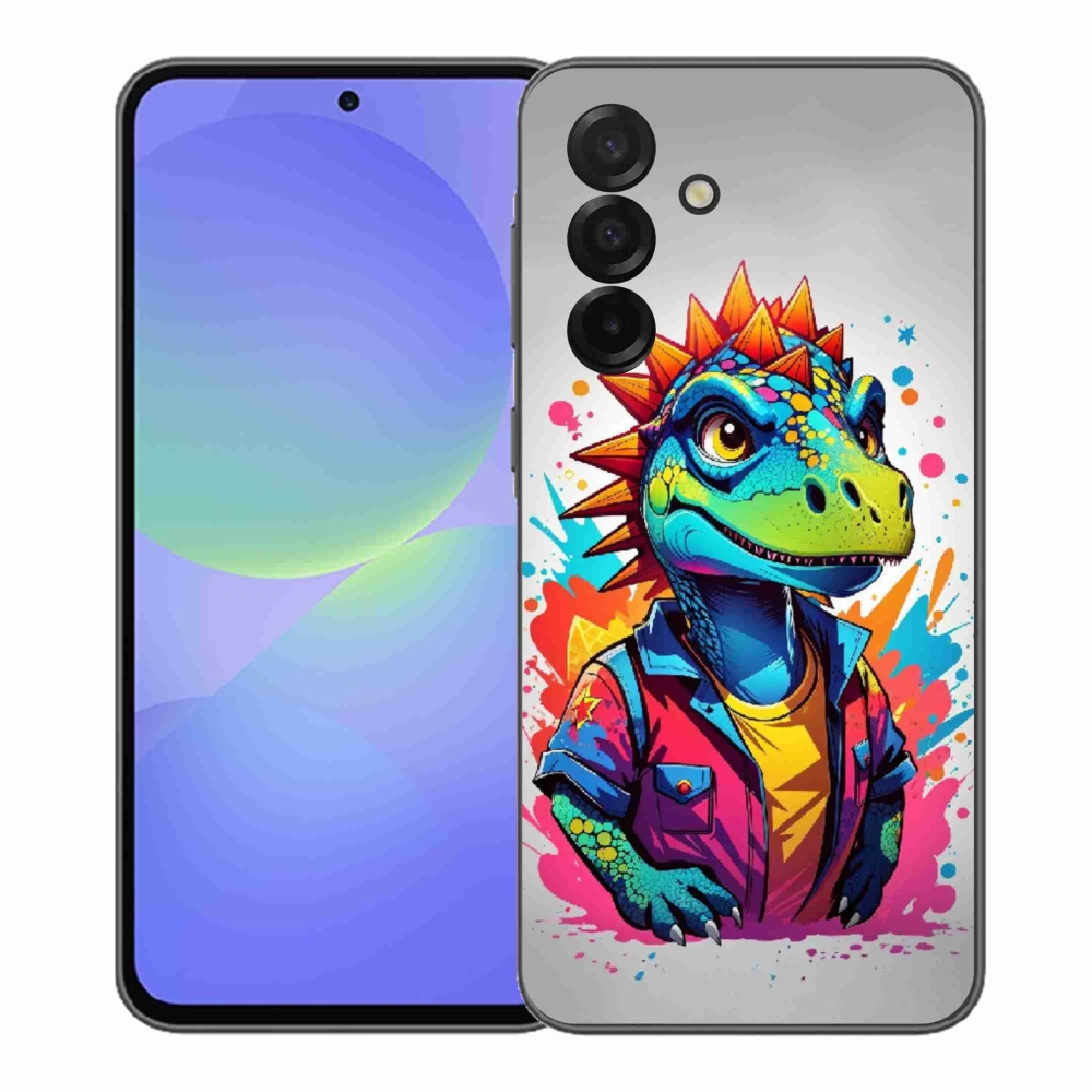 Zselés borítás mmCase Samsung Galaxy A37 5G - színes dinoszauruszhoz