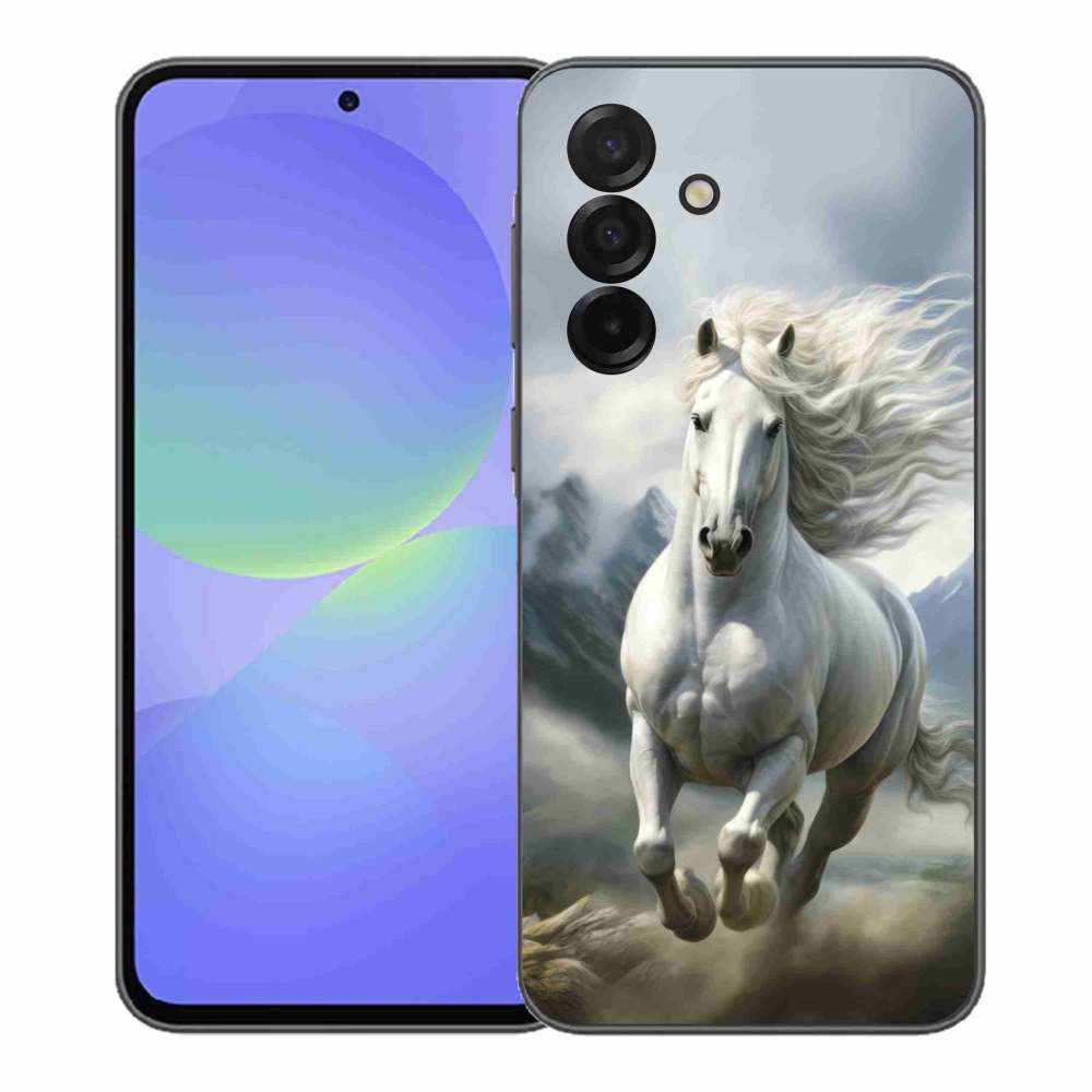 Gél borító mmCase Samsung Galaxy A37 5G - futó fehér ló 3