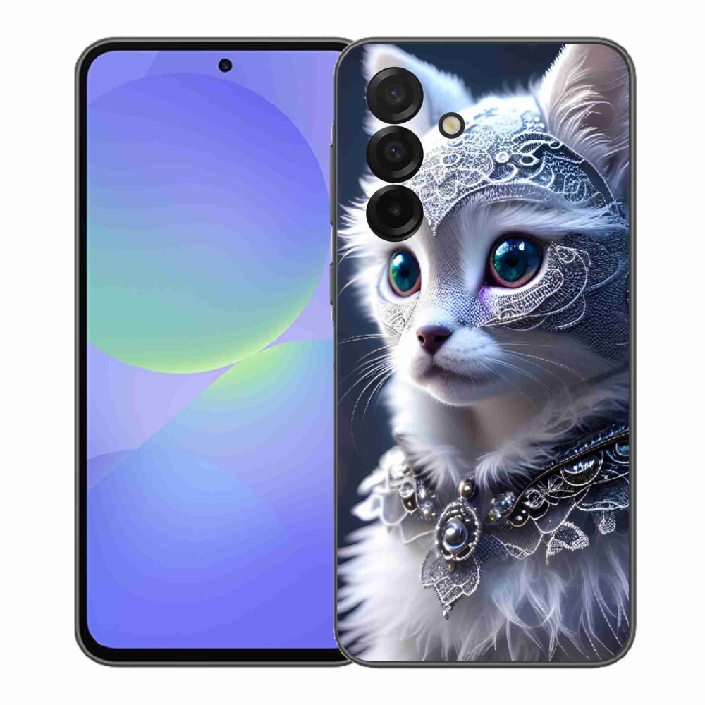 Gél védőhuzat mmCase Samsung Galaxy A37 5G - fehér macska