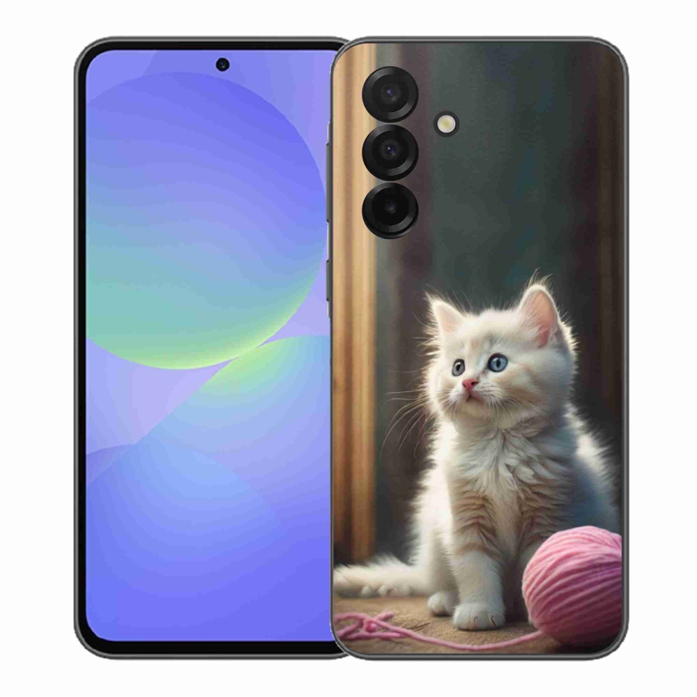 Gél védőhuzat mmCase Samsung Galaxy A37 5G - fehér cica 2