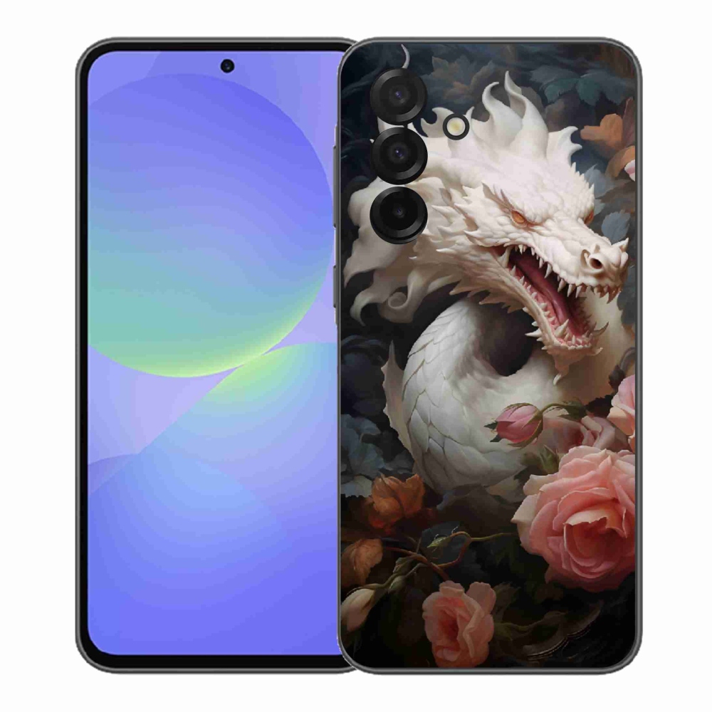 Gél védőhuzat mmCase Samsung Galaxy A37 5G - fehér sárkányhoz