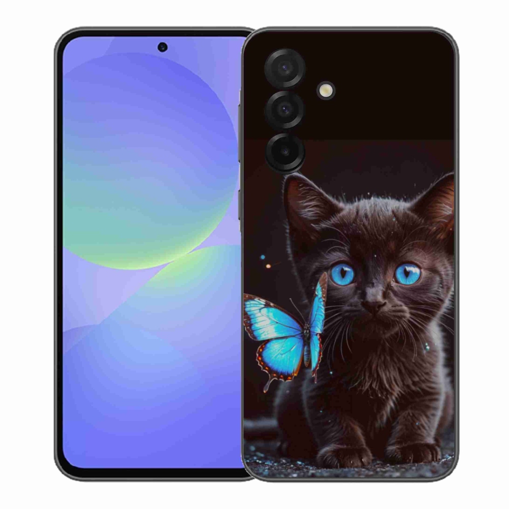 Gél védőhuzat mmCase Samsung Galaxy A37 5G - fekete cica 3