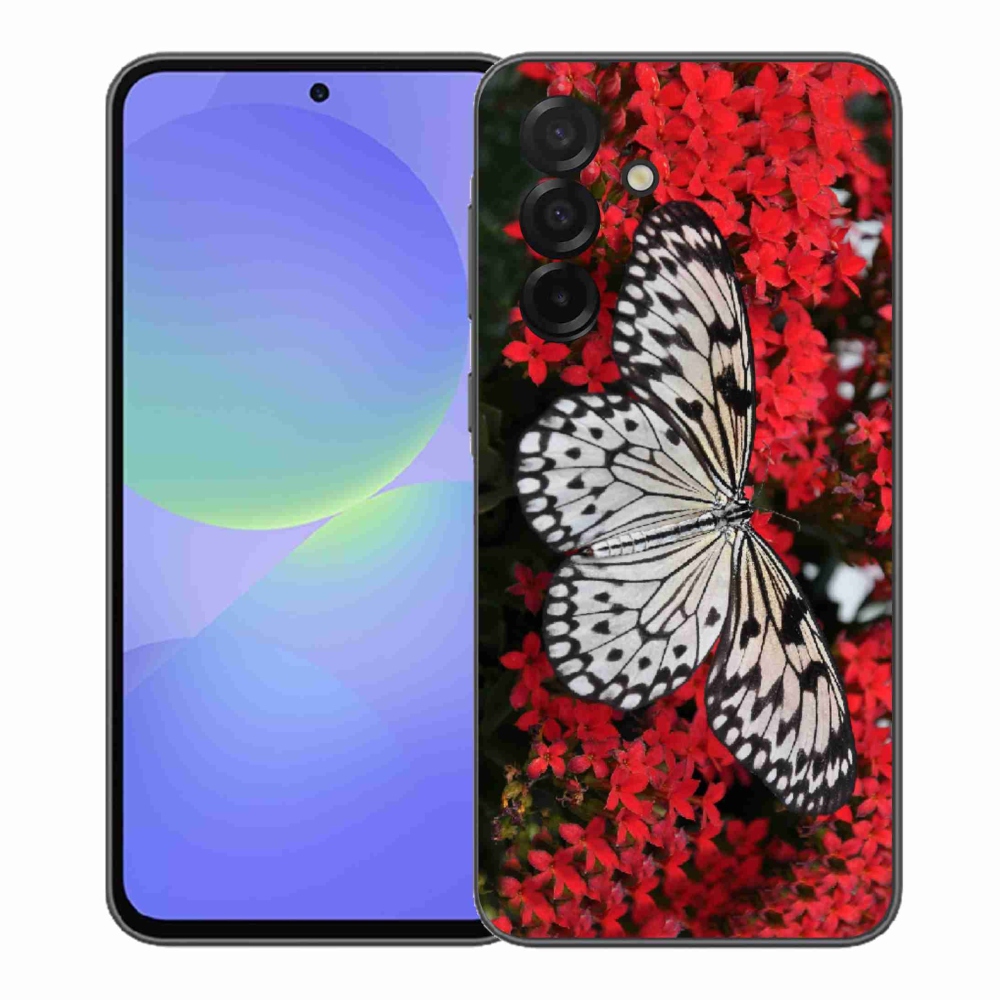 Zselés borítás mmCase Samsung Galaxy A37 5G - fekete-fehér pillangó 1