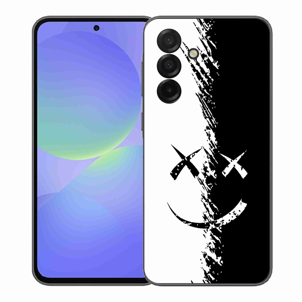 Gél védőhuzat mmCase Samsung Galaxy A37 5G - fekete-fehér mosolygó