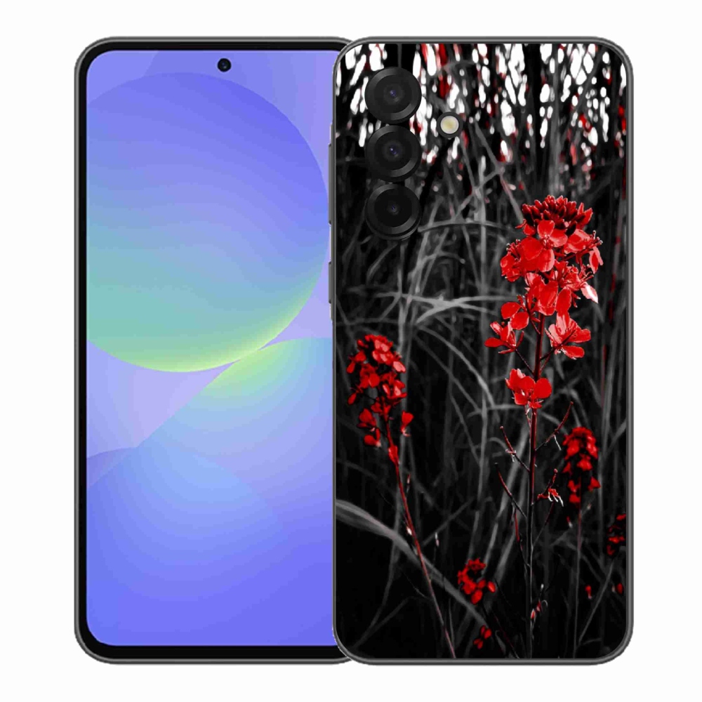 Gél borítás mmCase Samsung Galaxy A37 5G - piros növényhez