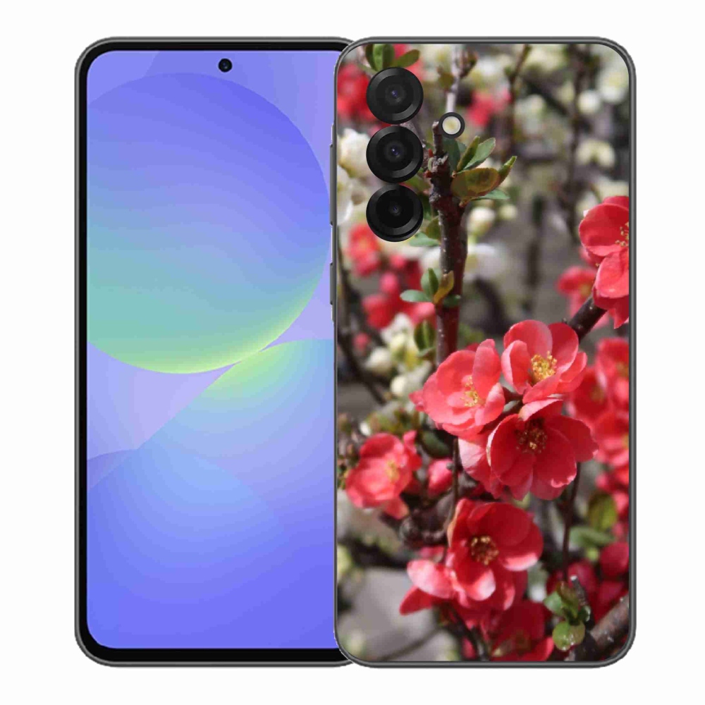 Gél védőhuzat mmCase Samsung Galaxy A37 5G - piros virágok