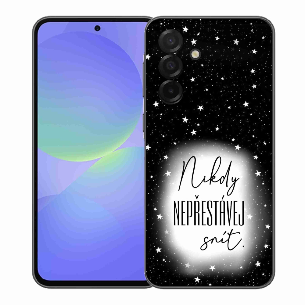 Gél borító mmCase Samsung Galaxy A37 5G - idézet 1 fehér és fekete háttérrel