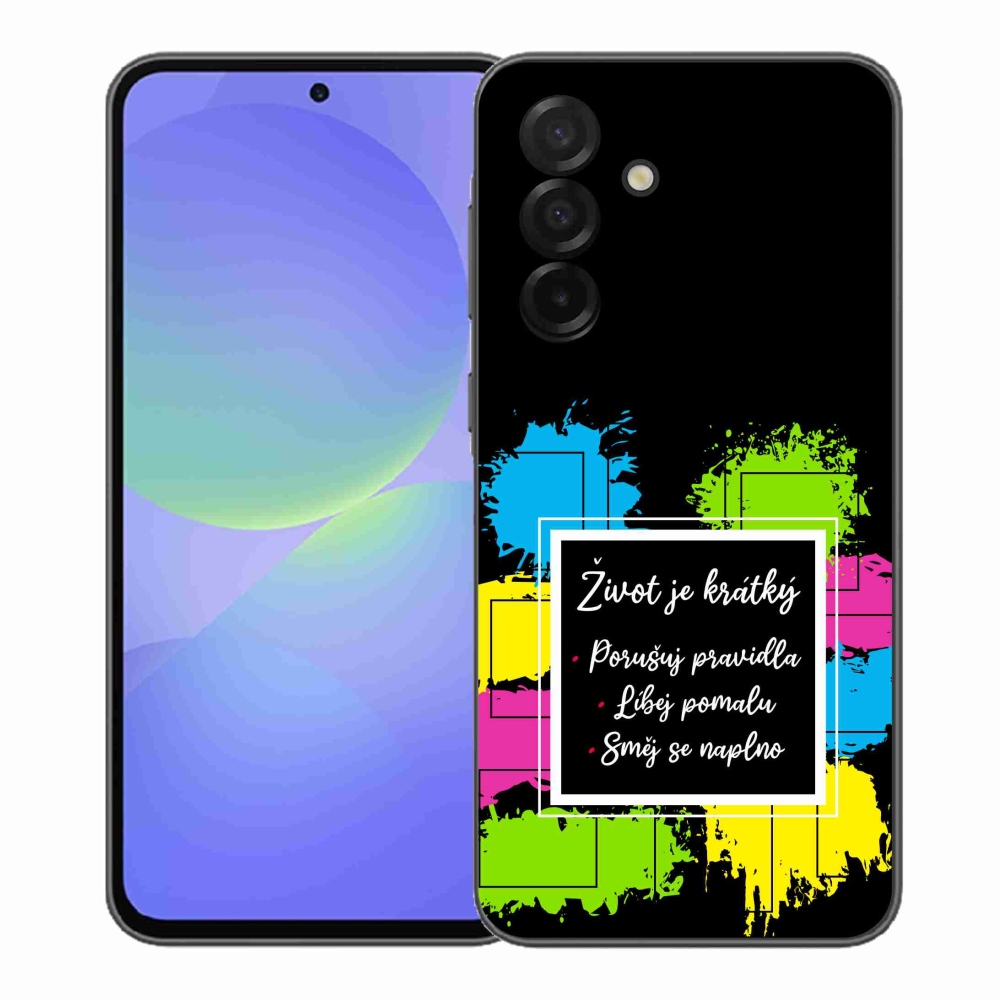 Gél borítás mmCase Samsung Galaxy A37 5G - idézet 5 fekete háttér