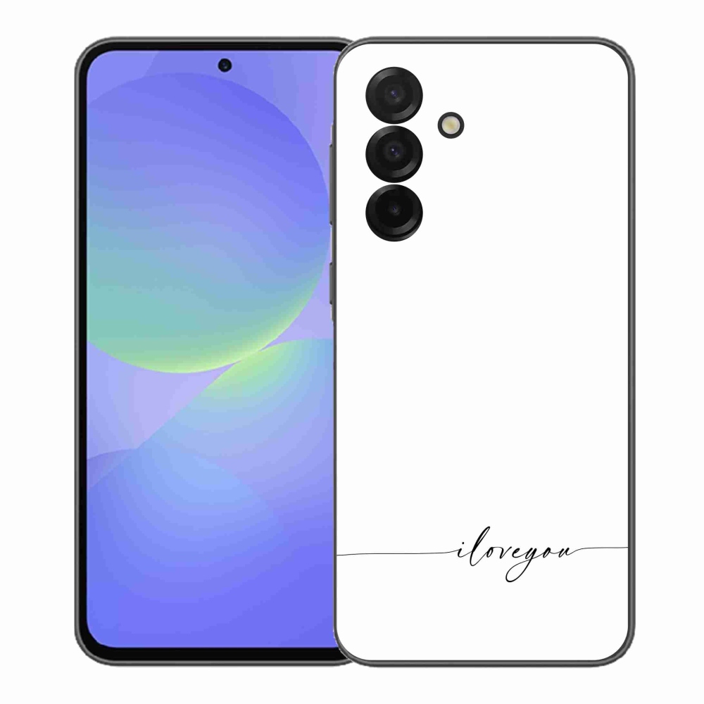 Gél borítás mmCase Samsung Galaxy A37 5G - I love you fehér háttérrel