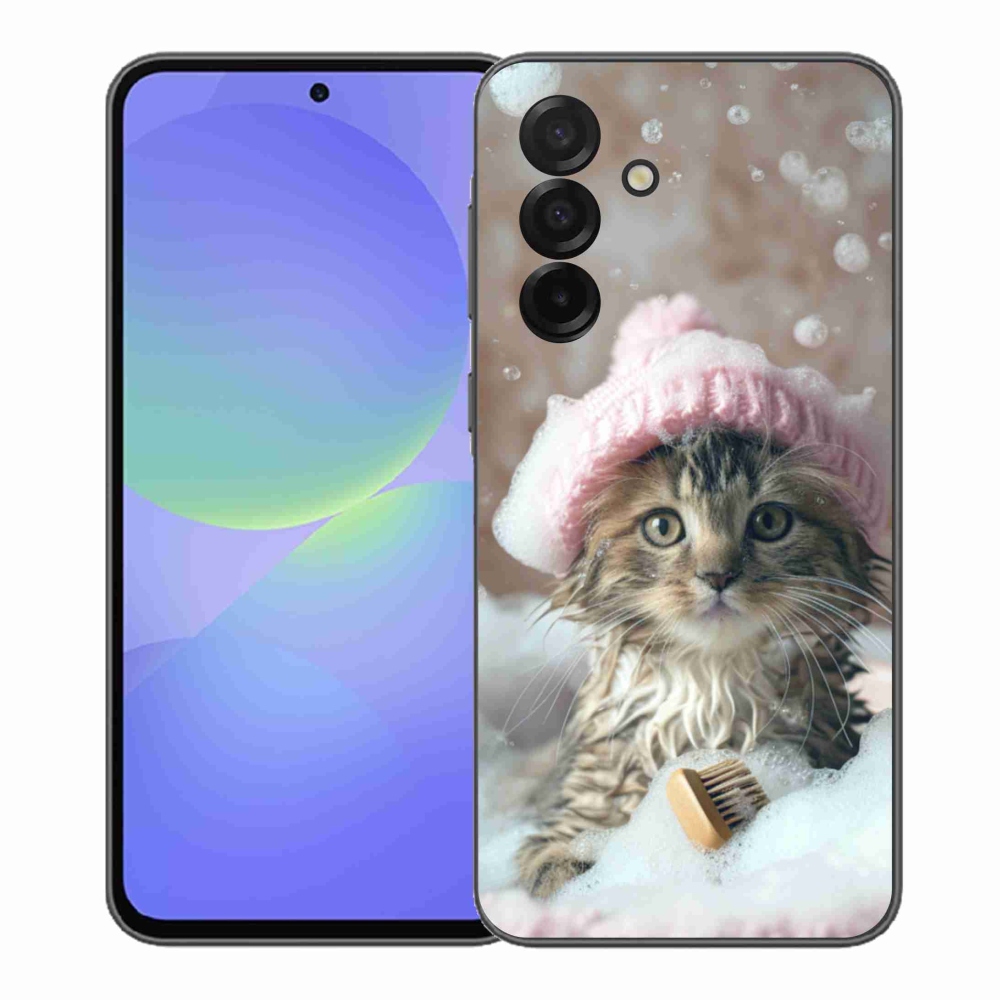 Gél borítás mmCase Samsung Galaxy A37 5G - cica és fürdő