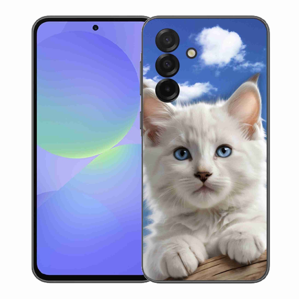 Gél borítás mmCase Samsung Galaxy A37 5G - cica és felhők