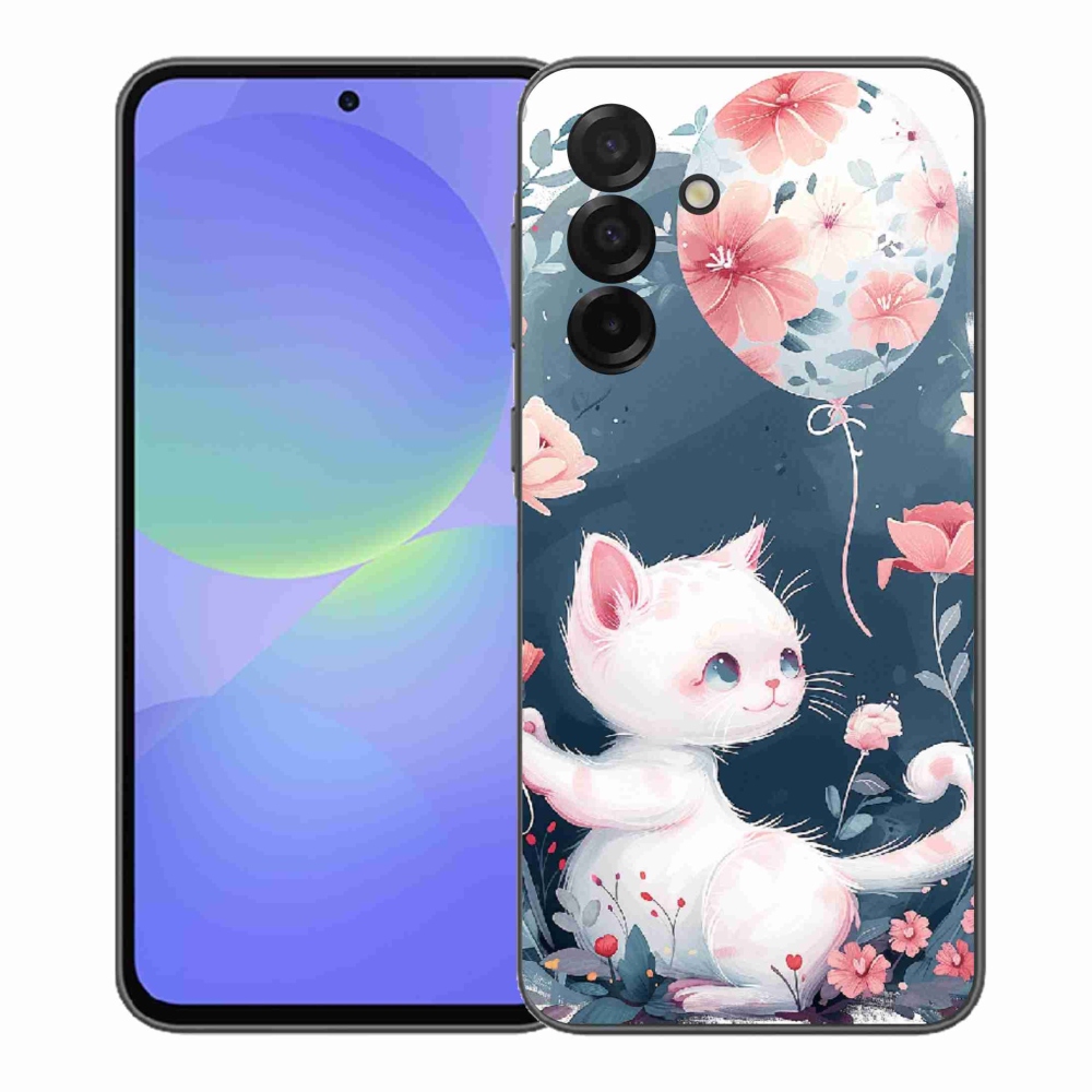 Gél borítás mmCase Samsung Galaxy A37 5G - cica lufival