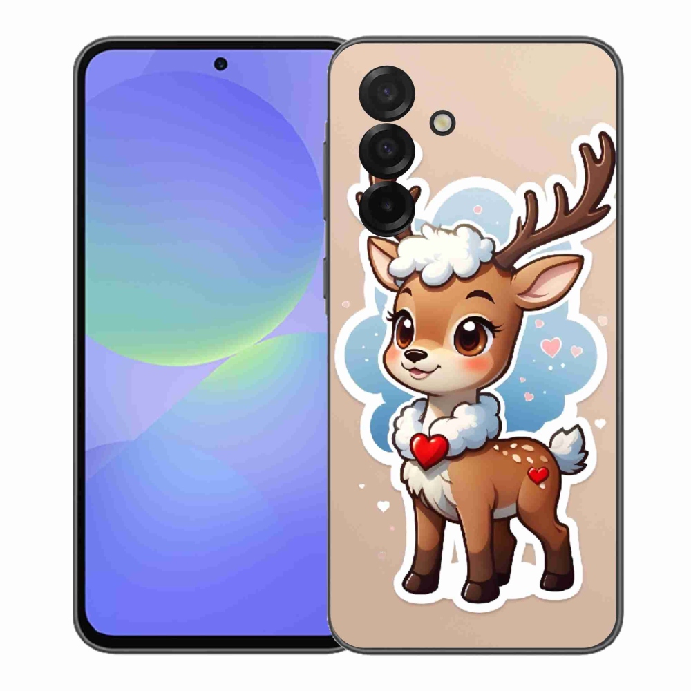 Zselés borítás mmCase Samsung Galaxy A37 5G - rajzfilm rénszarvashoz