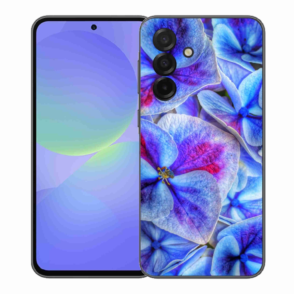 Gél védőhuzat mmCase Samsung Galaxy A37 5G - kék virágok 1