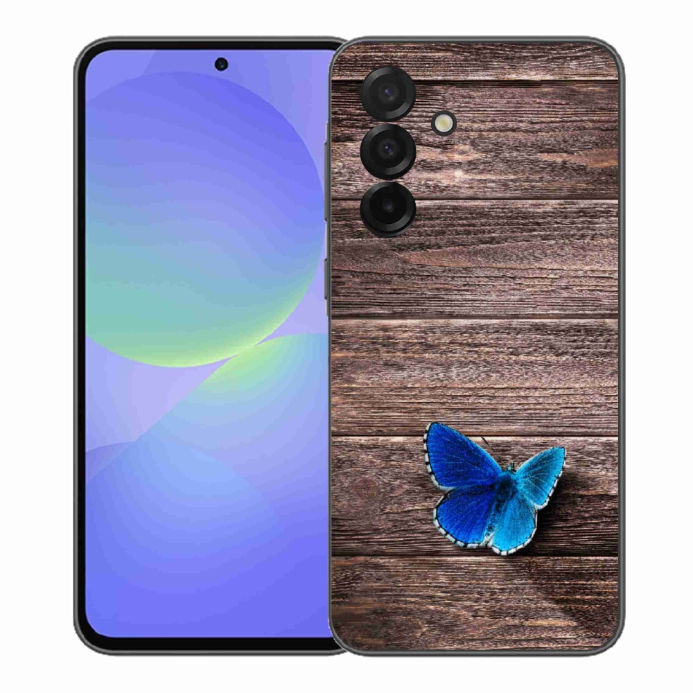 Gél védőhuzat mmCase Samsung Galaxy A37 5G - kék pillangó 1