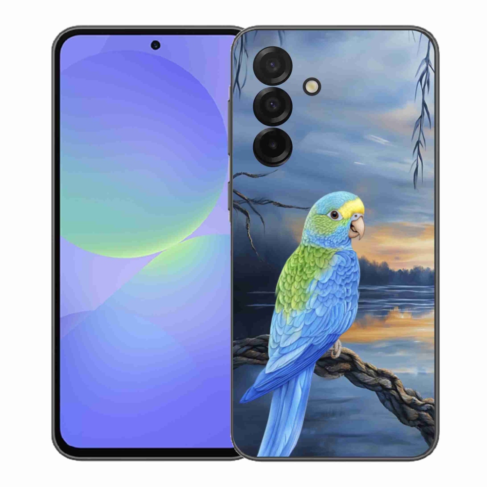 Zselés borítás mmCase Samsung Galaxy A37 5G - kék papagájhoz