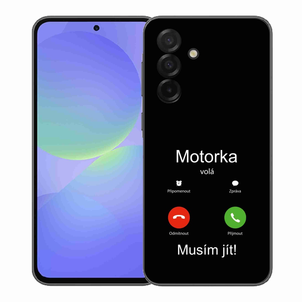 Gél borító mmCase Samsung Galaxy A37 5G - motoros hívások fekete háttérrel