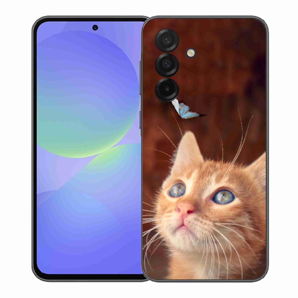 Gél borító mmCase Samsung Galaxy A37 5G - pillangó és cica - Samsung Galaxy A37 5G számára