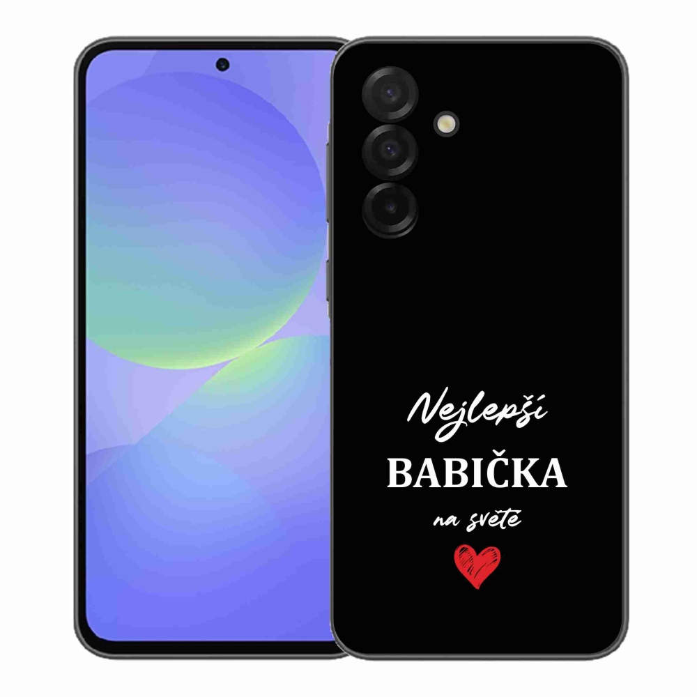 Gél borítás mmCase Samsung Galaxy A37 5G - Best Grandma 1 fekete háttérrel