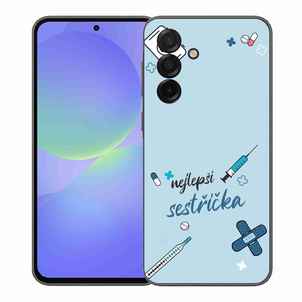 Gél borító mmCase Samsung Galaxy A37 5G - legjobb kishúg kék háttérrel