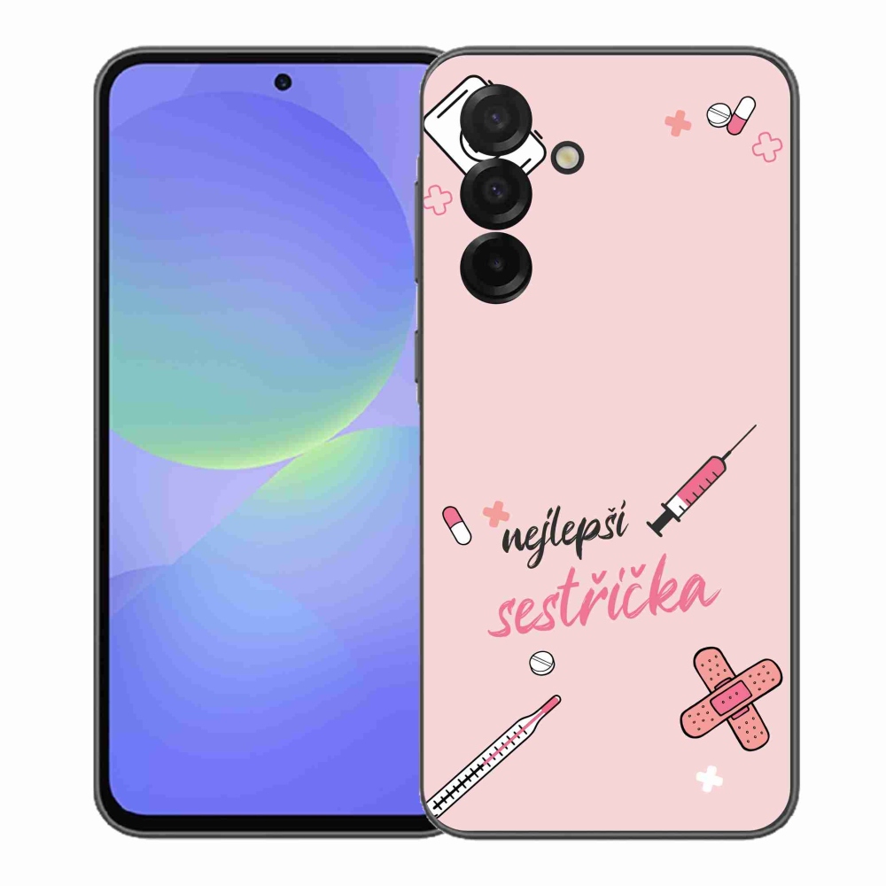 Gél borító mmCase Samsung Galaxy A37 5G - legjobb kishúg rózsaszín háttérrel