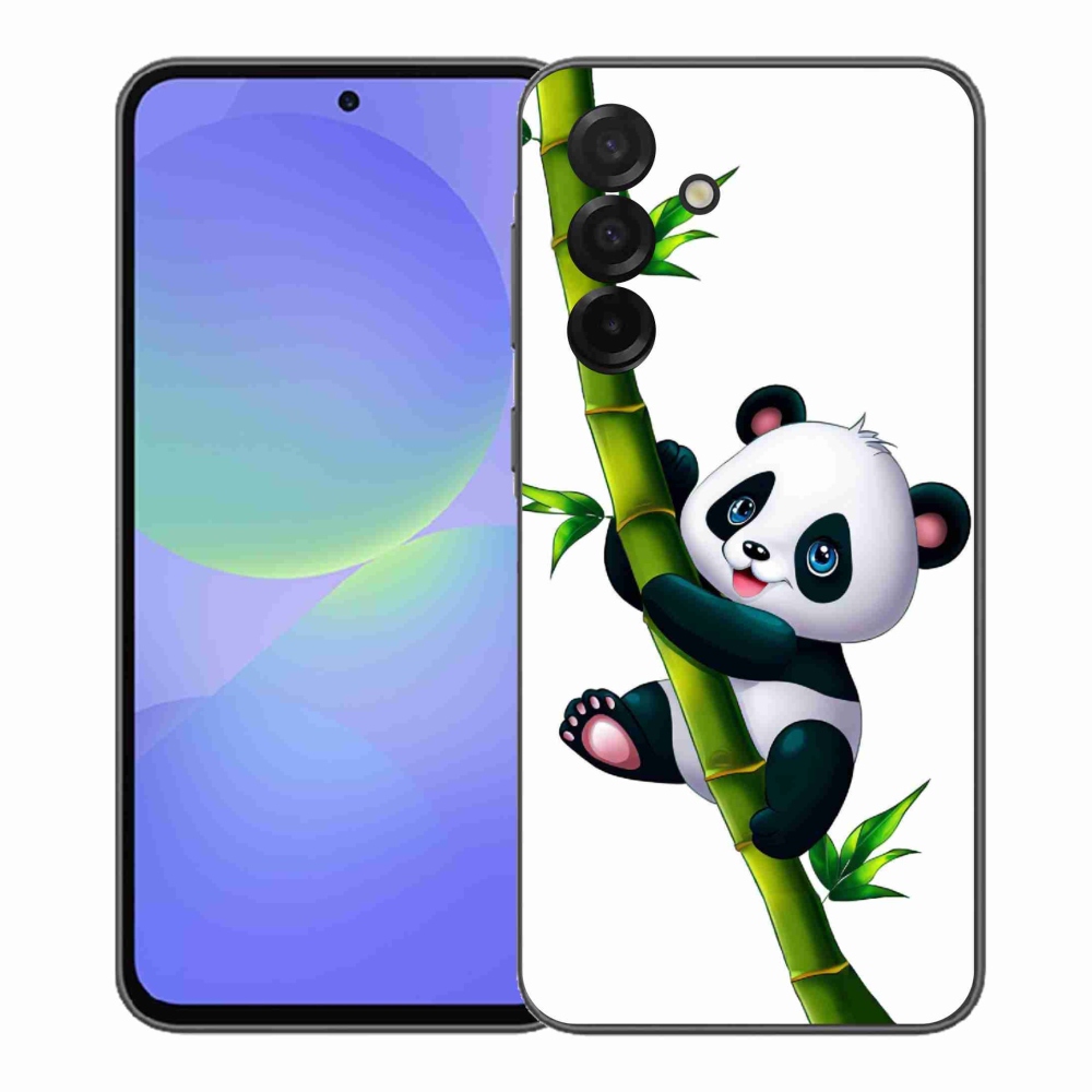 Gél borítás mmCase Samsung Galaxy A37 5G - panda a bambuszon - Samsung Galaxy A37 5G számára