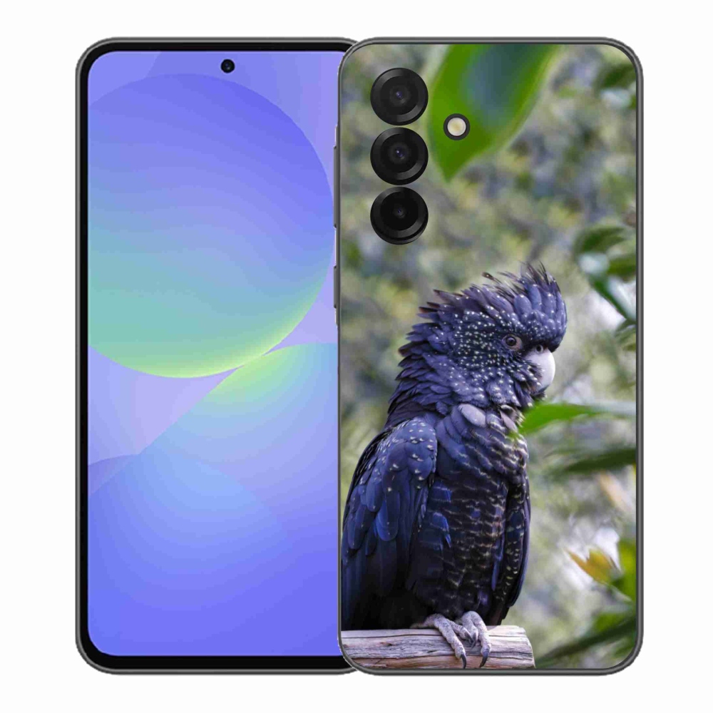 Zselés borítás mmCase Samsung Galaxy A37 5G - papagáj kakadu fekete