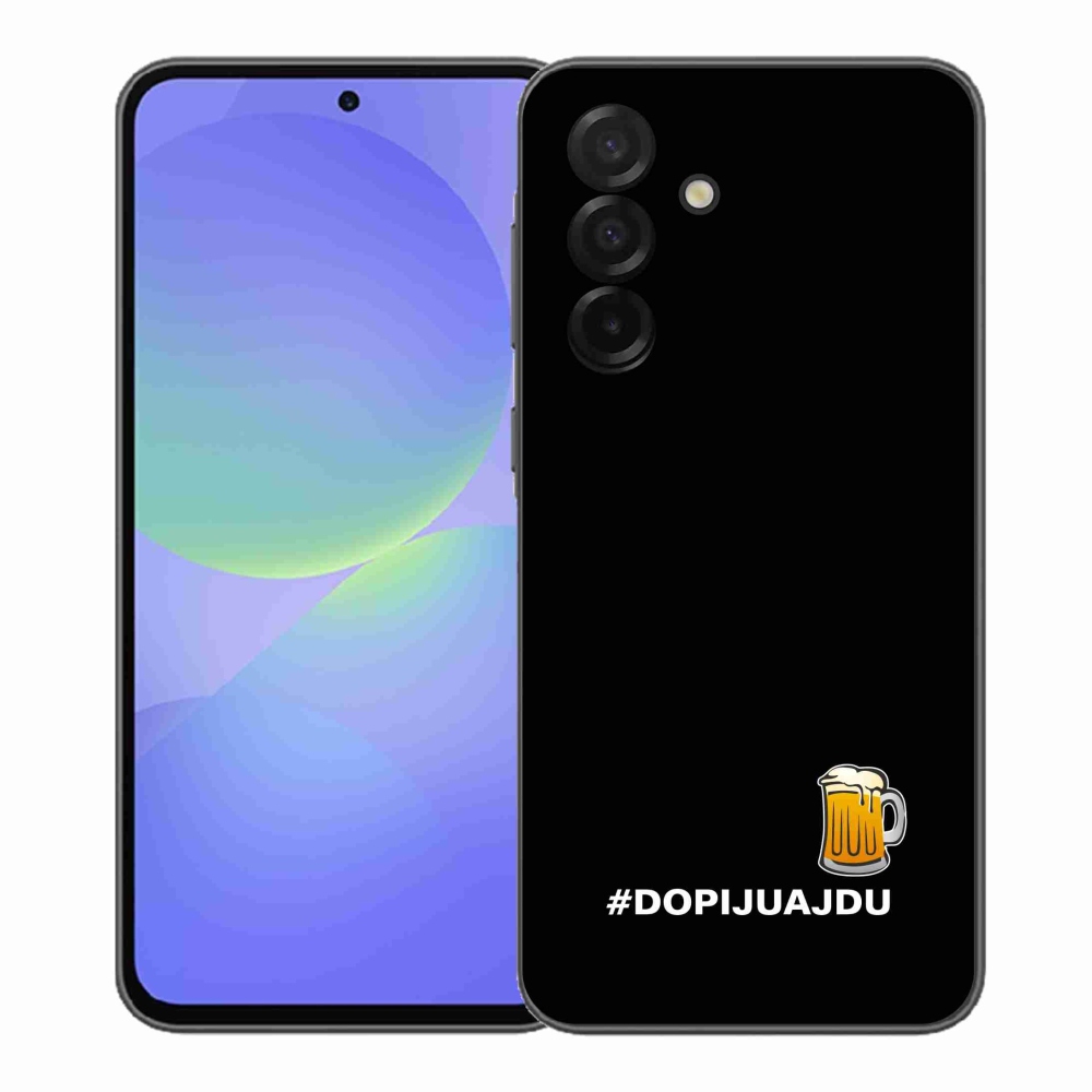 Gél borító mmCase Samsung Galaxy A37 5G - sör motívum 1 fekete háttér