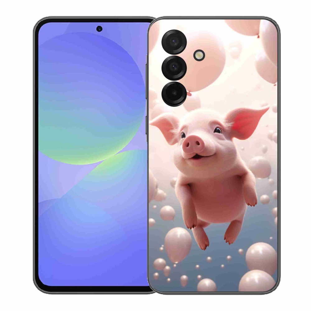 Gél borító mmCase Samsung Galaxy A37 5G - malac lufikkal - Samsung Galaxy A37 5G-hez