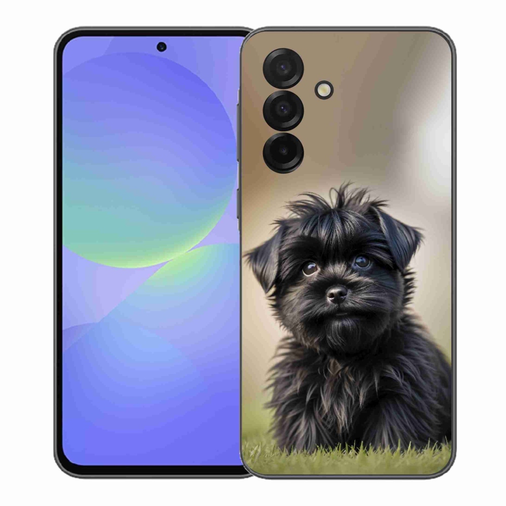 Gél borítás mmCase Samsung Galaxy A37 5G - aranyos fekete kutya